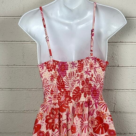 Angie Orange Floral Dress size L - Picture 7 of 8